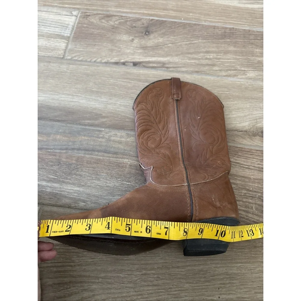 Acme Brown Leather Dingo Boots Circa 1980s Made In USA 8.5m Collector's Item Men
